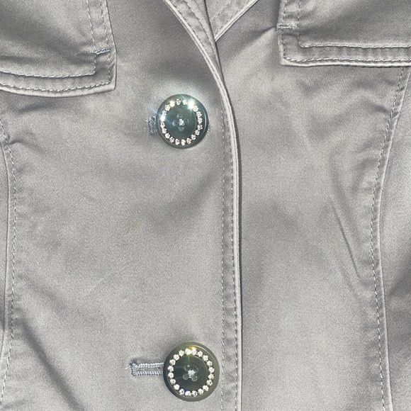 Gray bling sparkle sequin chrome WHBM jacket White House black market - Picture 2 of 12